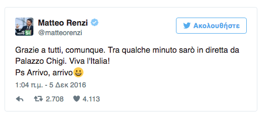 renzi tweet